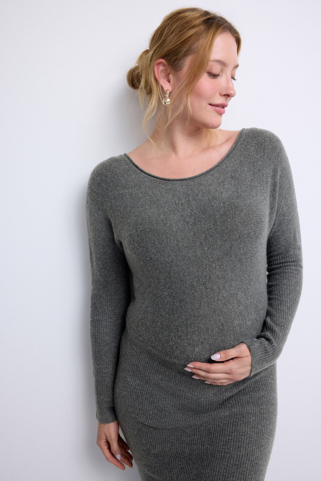 Maternity Tobie Off The Shoulder Knit Dress by ripe 3