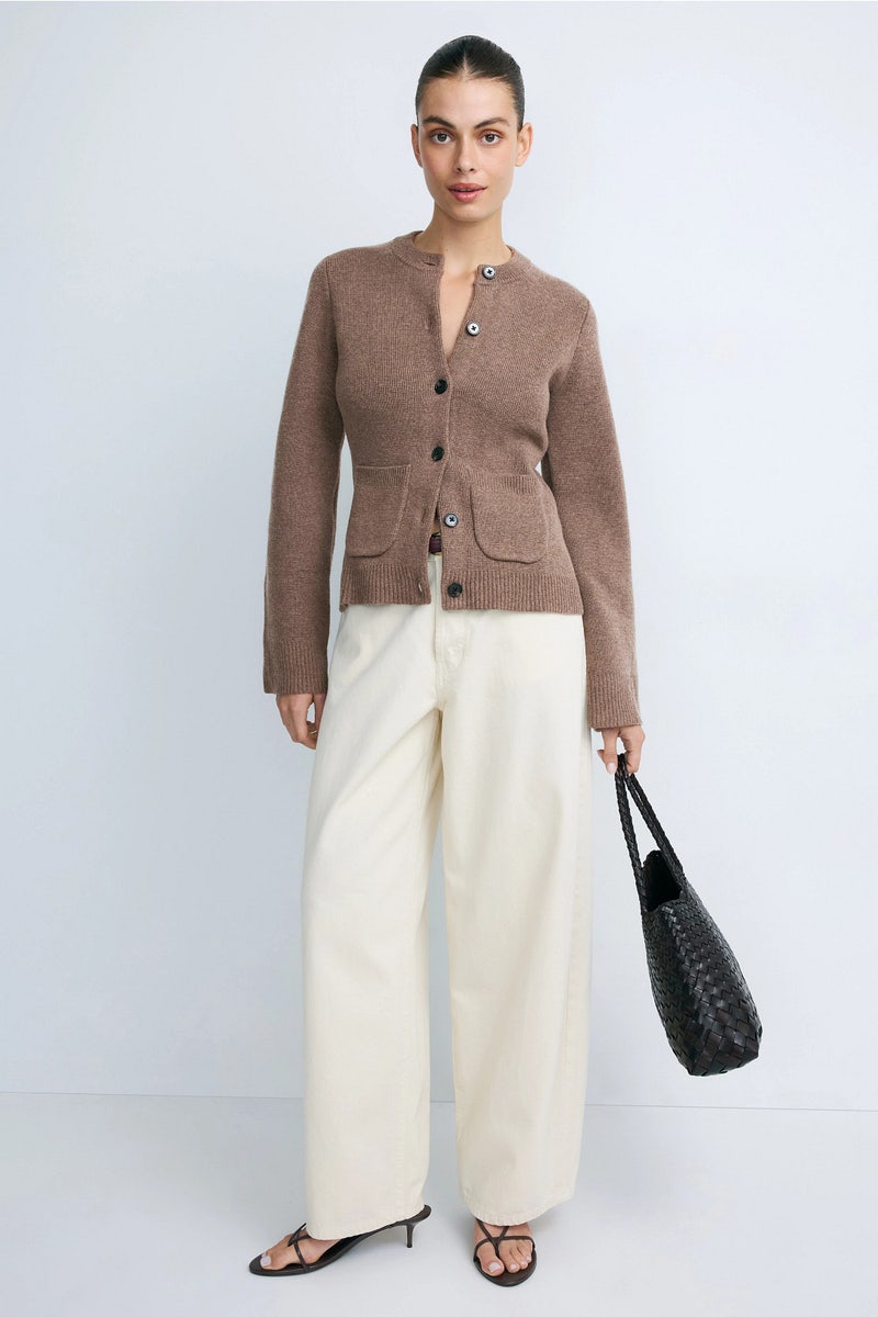 Eames Organic Cotton-Wool Button Cardigan by Modern Citizen - Photo 3