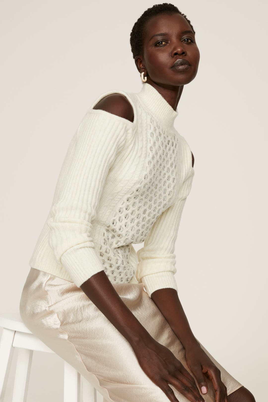 Crystal Chain Sweater by Donna Karan New York | Rent the Runway