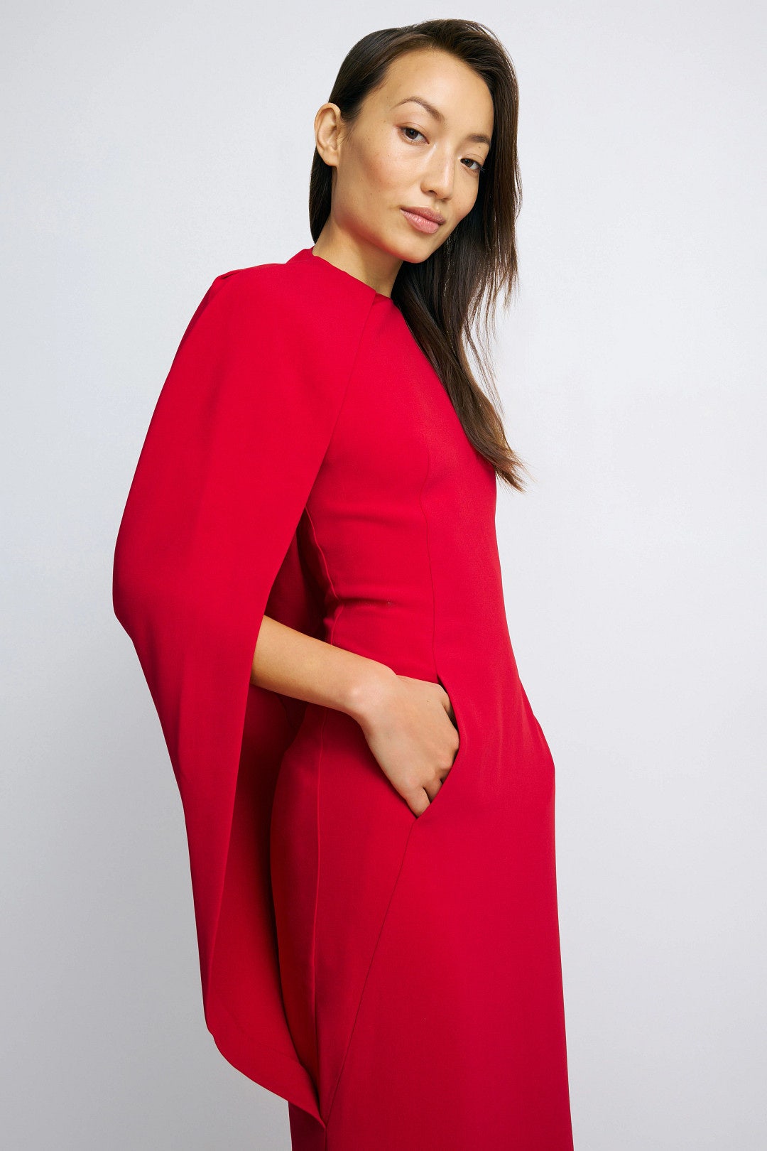 Cape Detail Gown by Alberta Ferretti 3