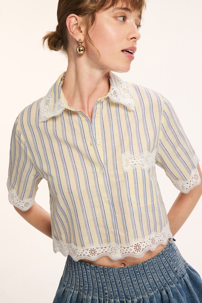 Roselle Striped Button Up by Sandro - Photo 3
