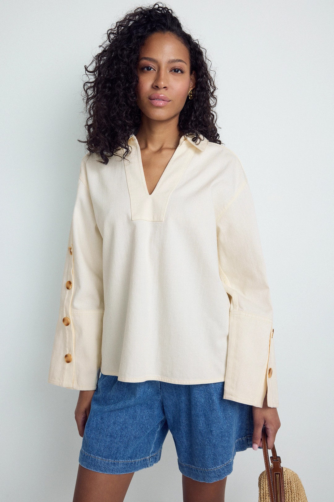 Lally Denim Top by Tanya Taylor 3