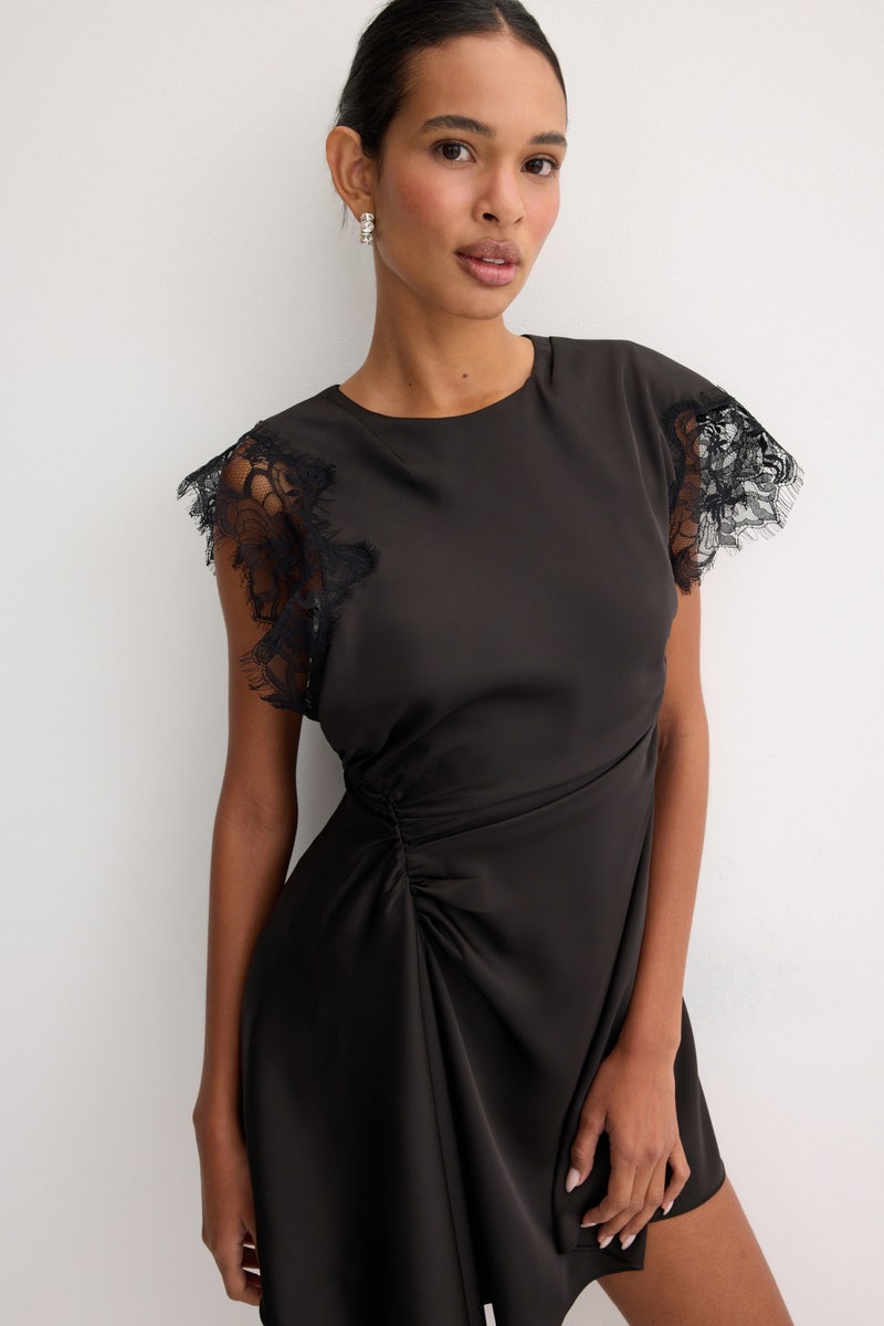 Zina Ruched Mini Dress by AMUR - Photo 3