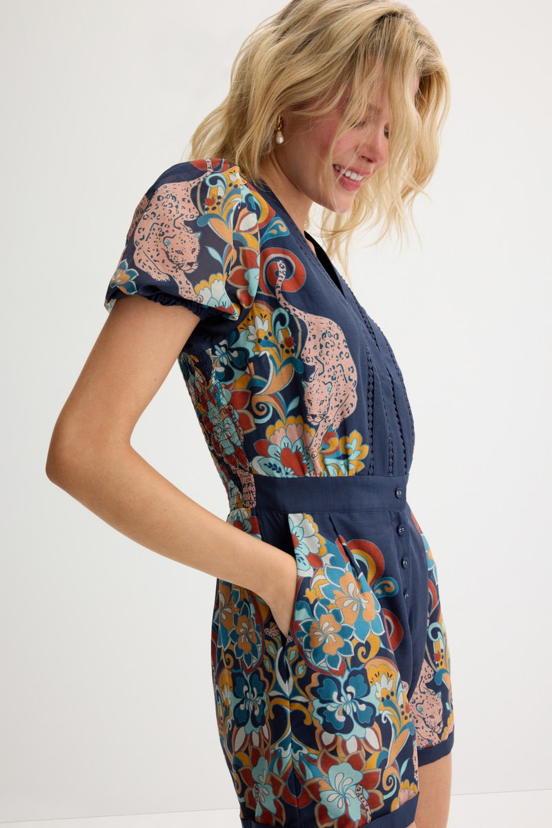 Anya Cosmic Cheetah Romper by Caballero - Photo 3