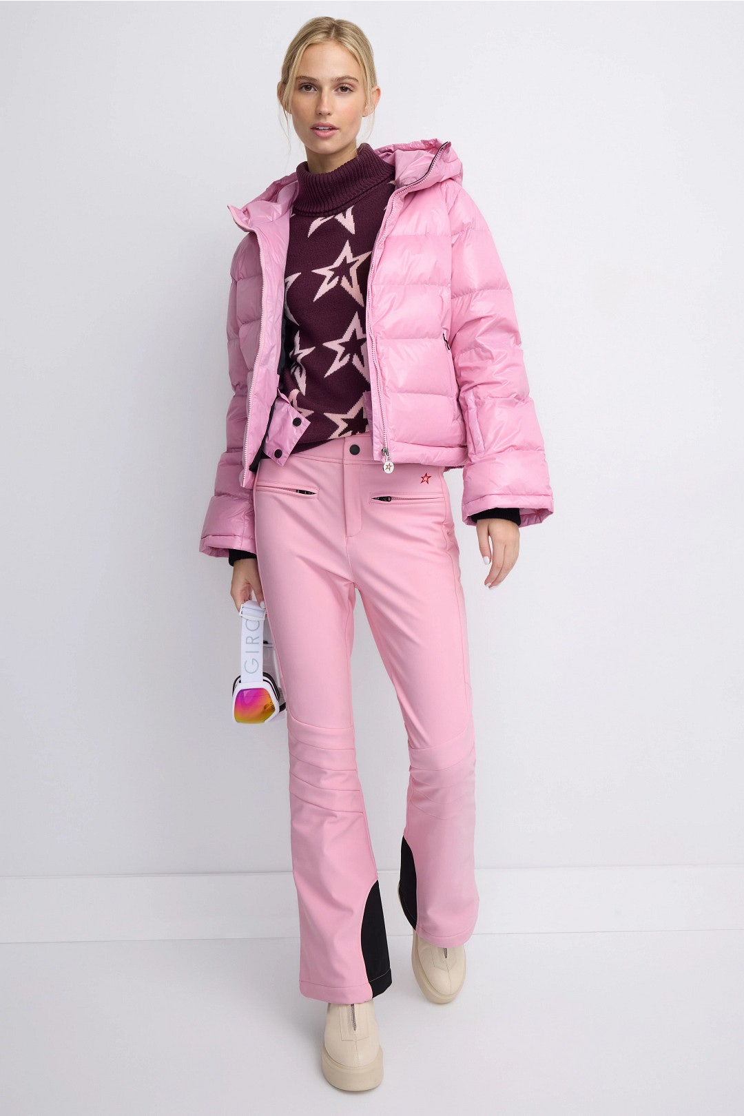 Pink Polar Flare Ski Jacket III by Perfect Moment 3