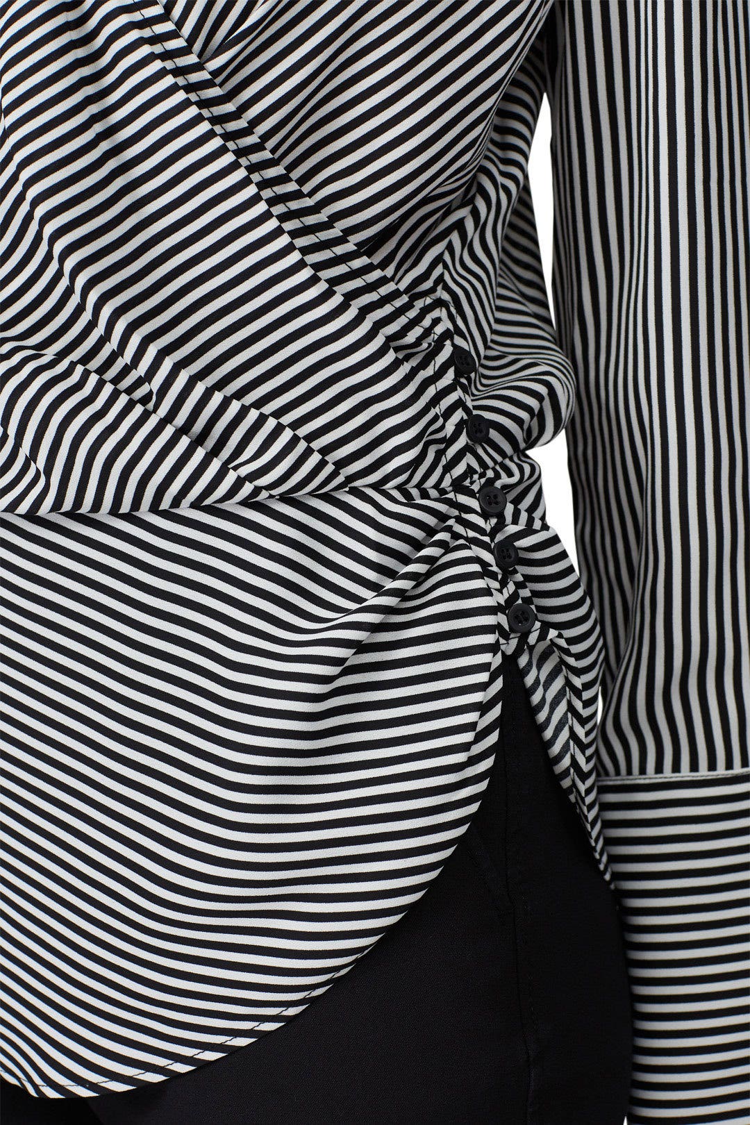 Striped Wrap Blouse by Badgley Mischka 3