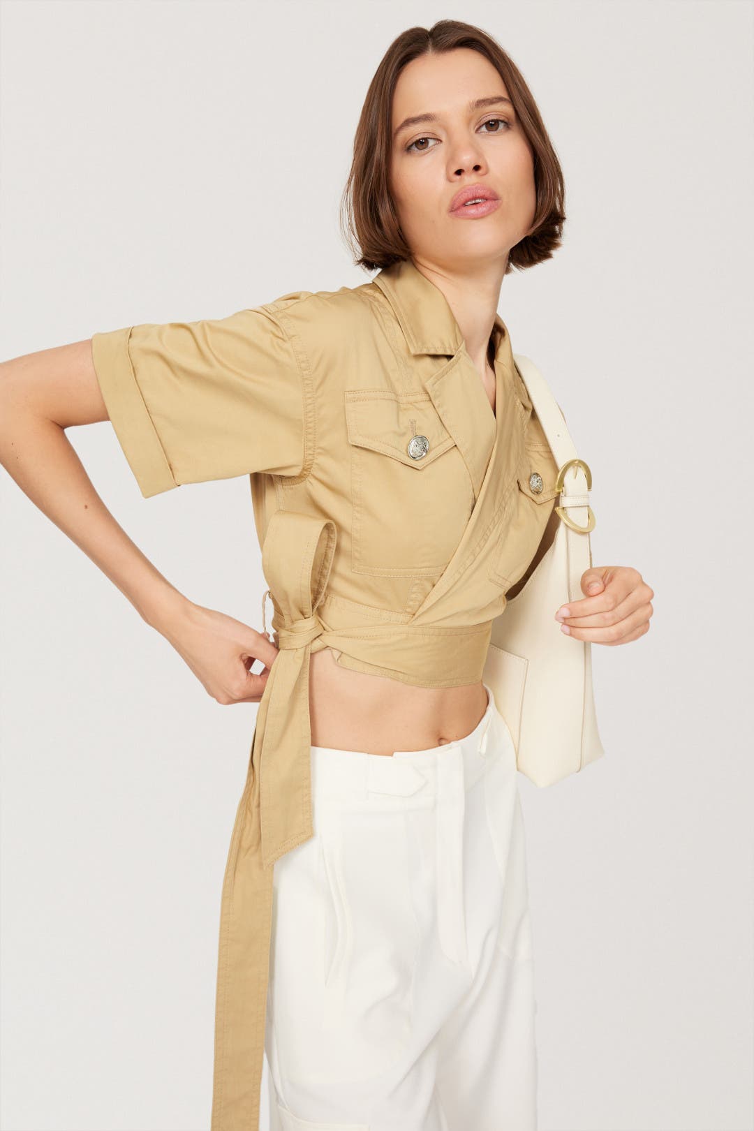 Wrap Crop Top by Derek Lam 10 Crosby x RTR | Rent the Runway