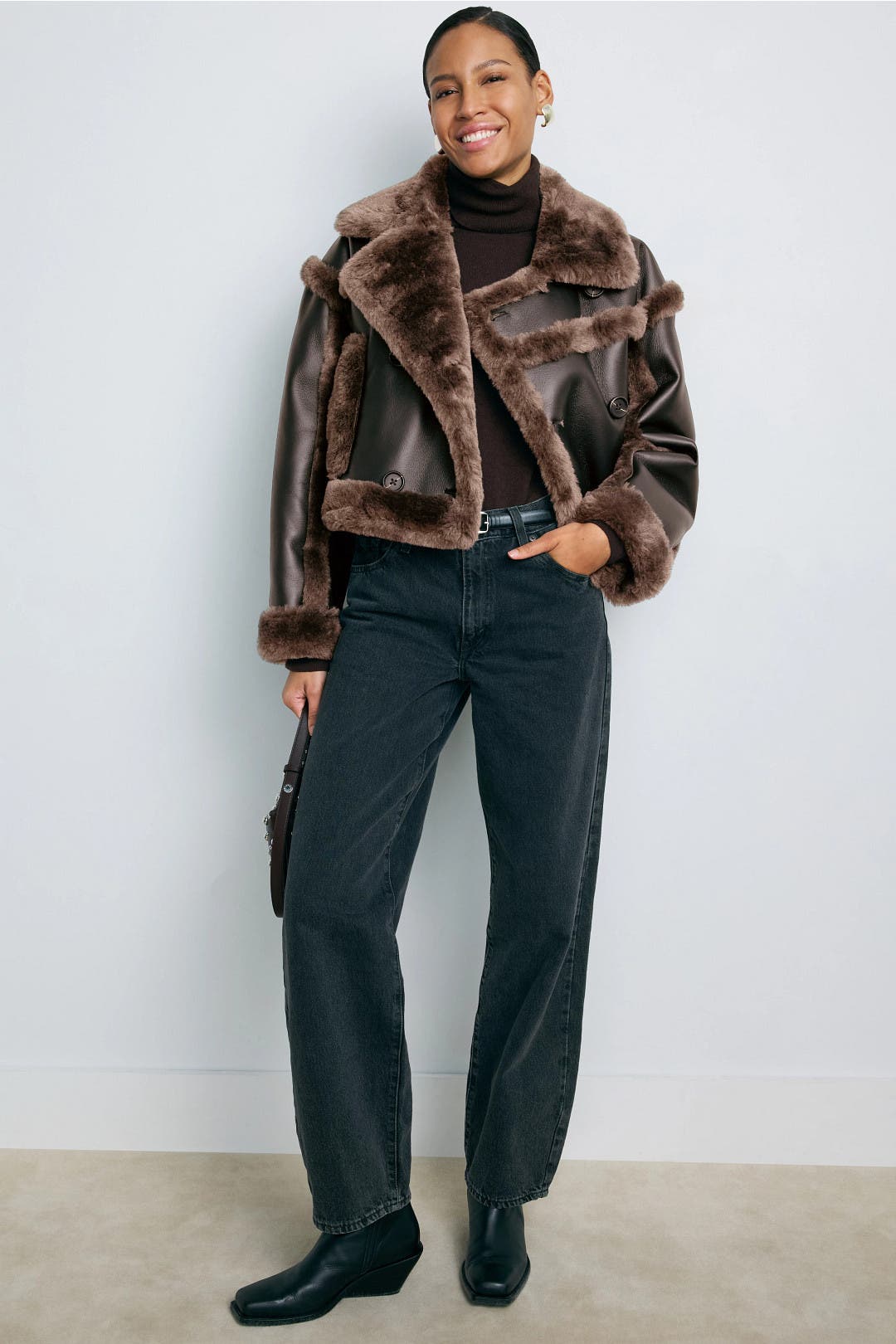 Shearling Kristy Jacket by Stand Studio | Rent the Runway