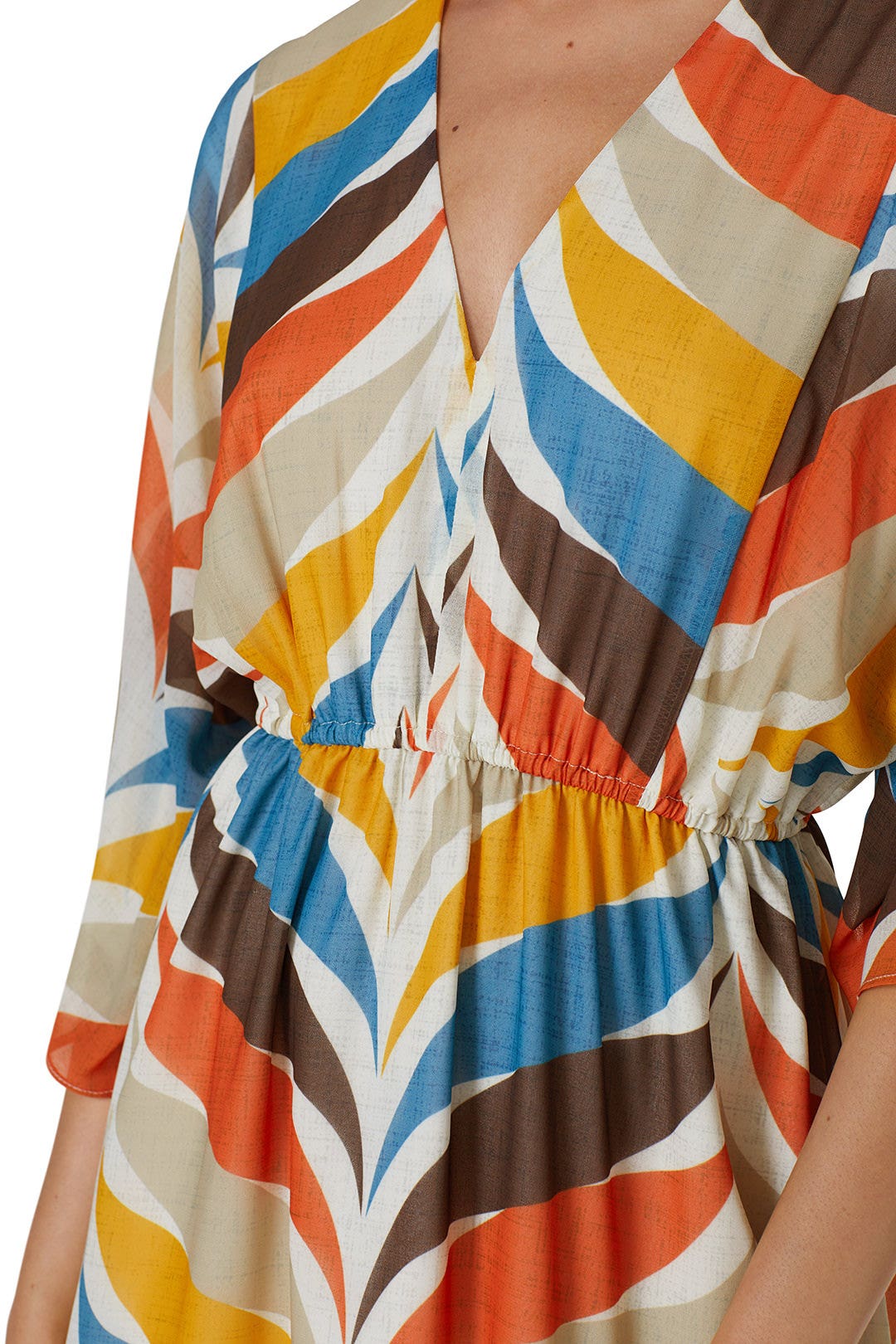 V-Neck Scarf Hem Dress by Slate & Willow 3