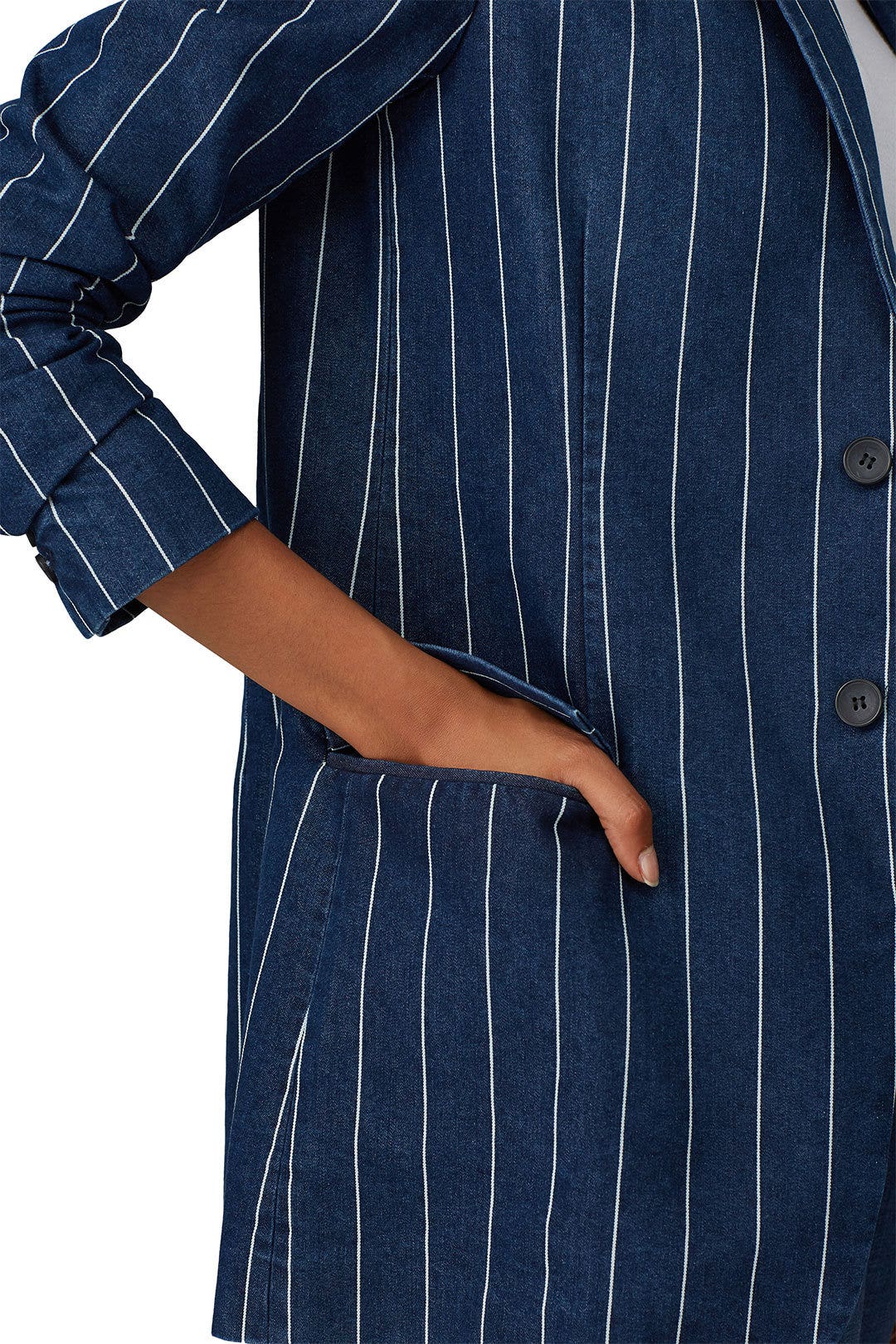 The Striped Calla Blazer by Current/Elliott 3