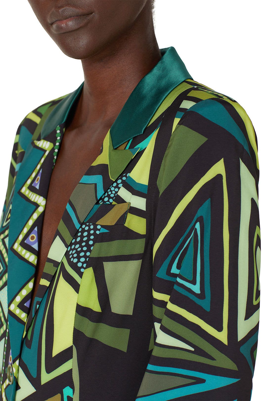 Green Tuxedo Blazer by Kahindo 3