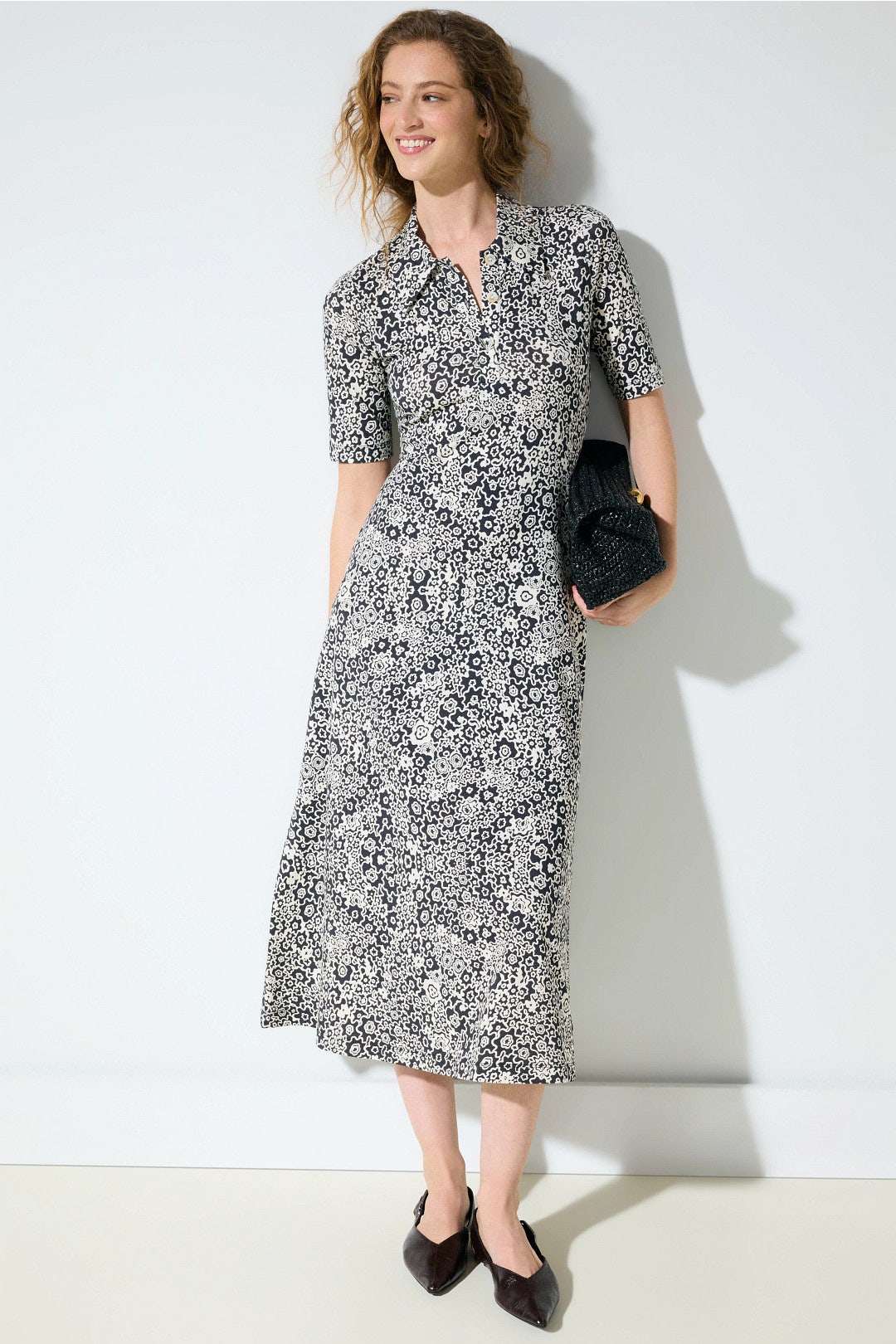 Floral Jersey Shirt Dress by Rosetta Getty x RTR 3