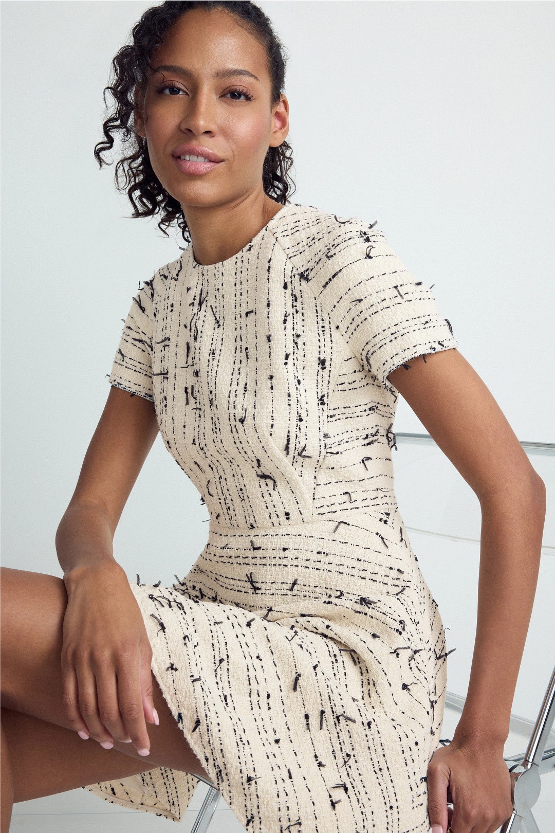 Datarni Tweed Mini Dress by BOSS 3