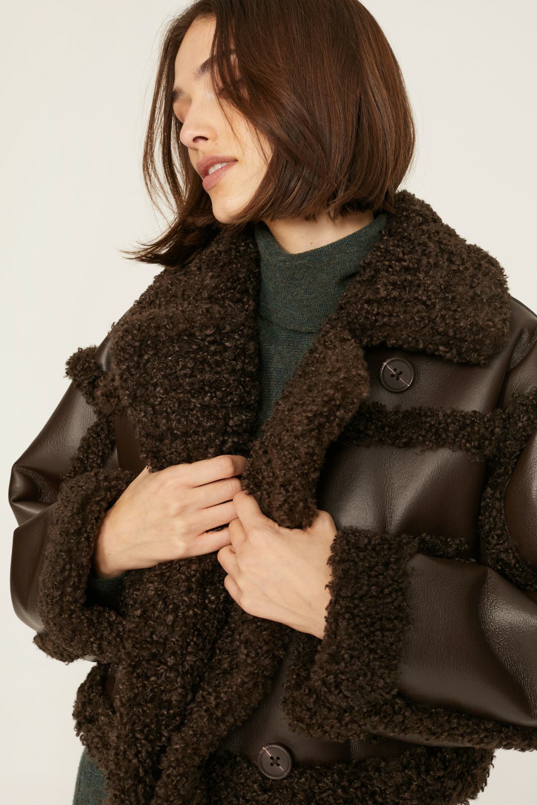 【STAND STUDIO】フェイクシャーリング ジャケット KRISTY Kristy Jacket by Stand Studio | Rent the Runway