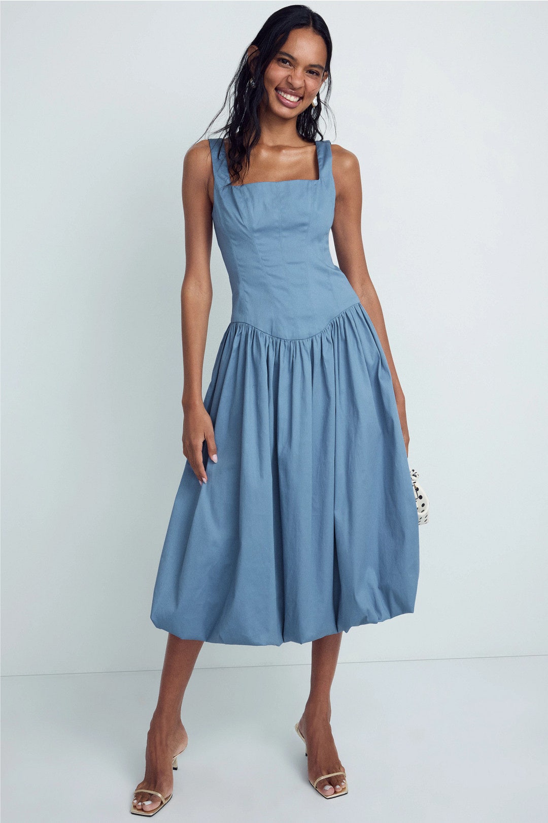 knee length dresses for ladies Mae Midi Dress – Black Halo main image 1