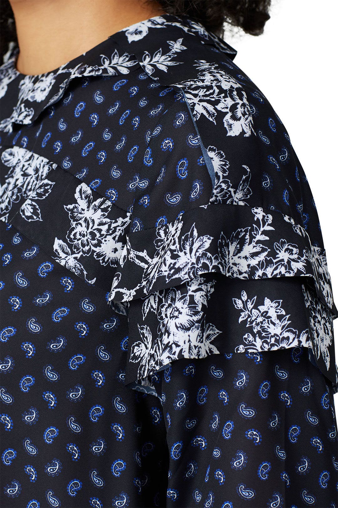 Paisley Ruffle Blouse by Jason Wu 3