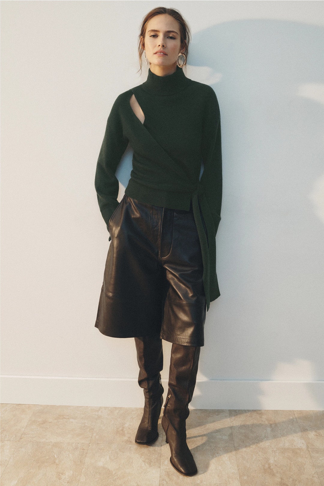 Wrap Funnel Neck Sweater by SIMKHAI 3