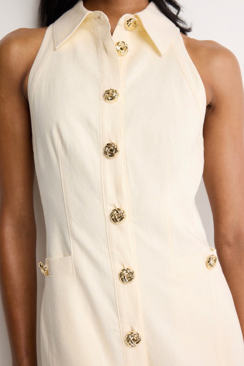 Button Front Racer Midi Dress by TOCCIN X RTR - Photo 3