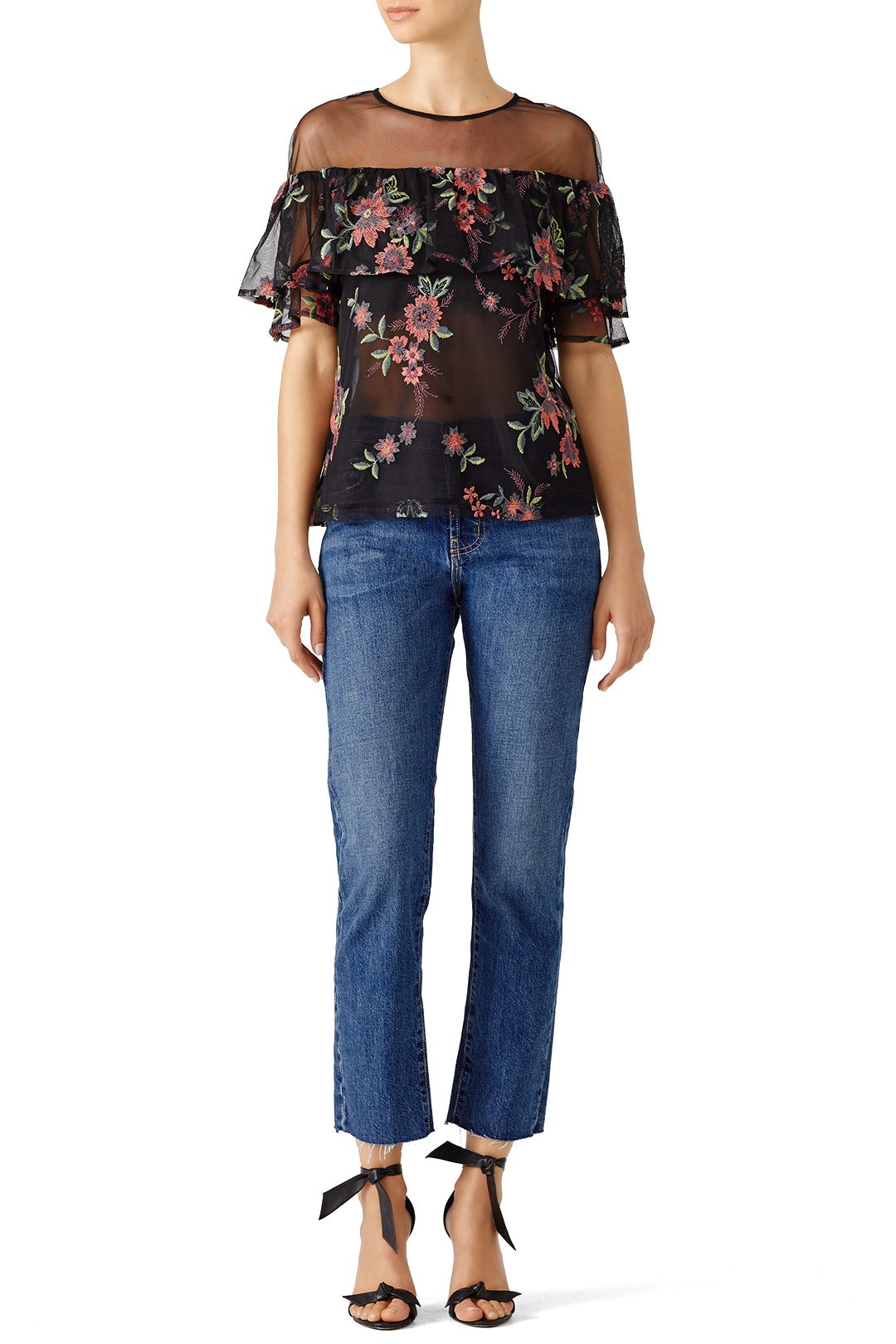 Black Floral Rayna Top by BB Dakota 3