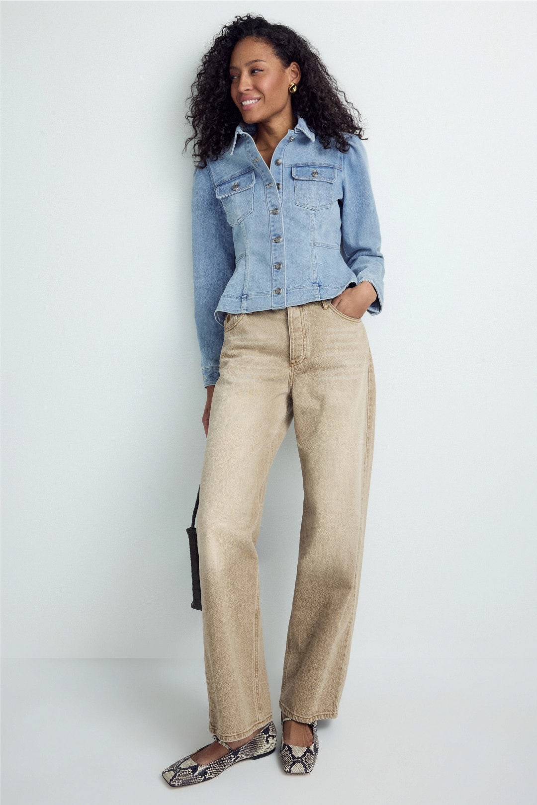 Peplum Denim Jacket by Dea Kudibal 3