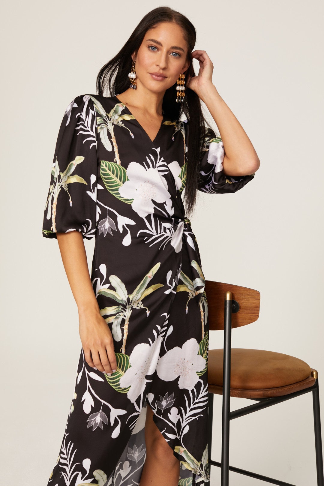 Floral Wrap Around Dress by LoboRosa 3