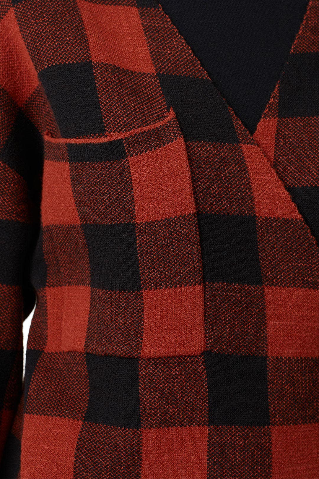 Check Pattern Sweater Coat by J.O.A. 3