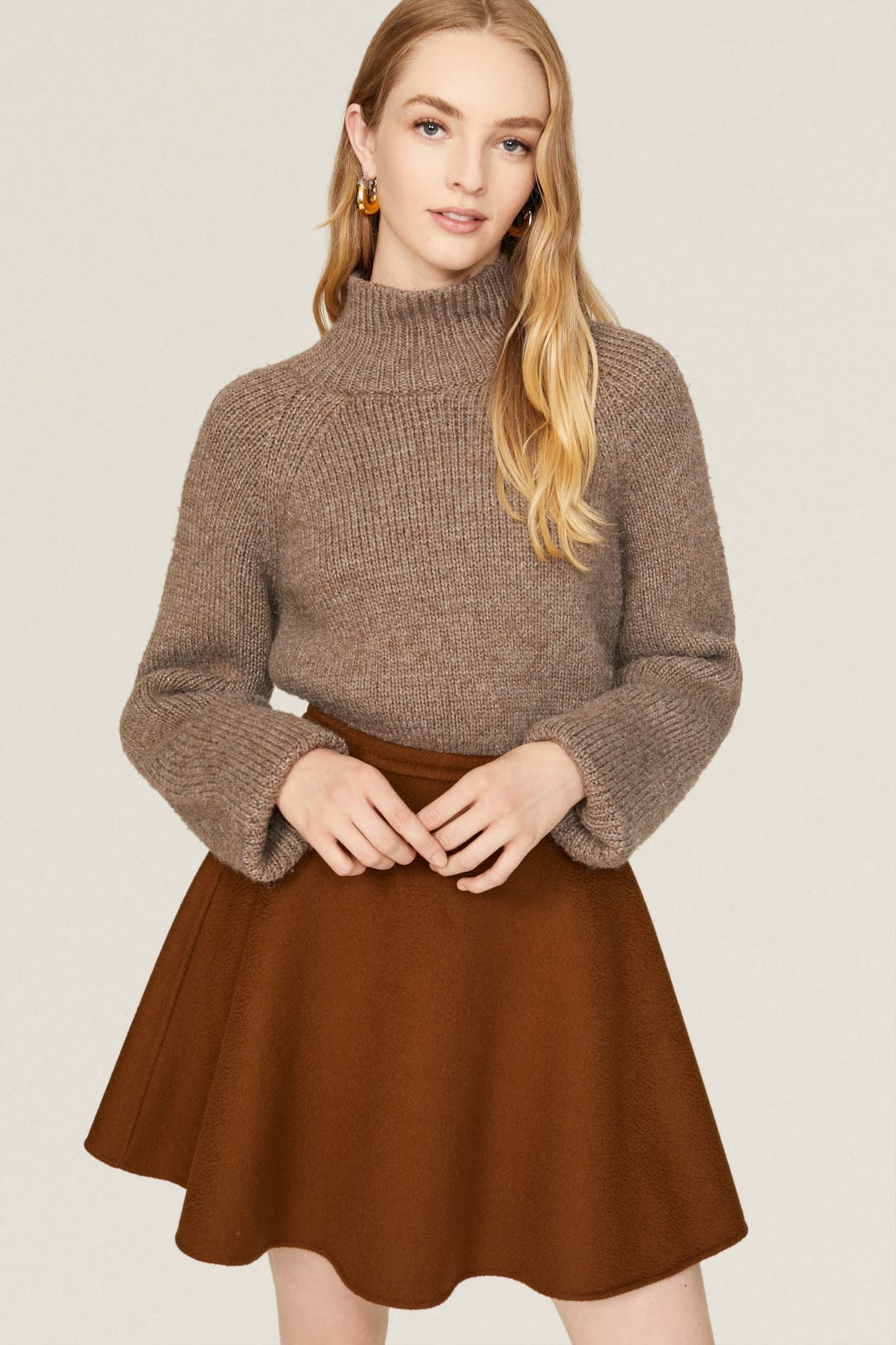 ミニスカート UMA WANG Women Mini Skirts UW2032 600 BROWN Mini Circle Skirt by Jason Wu | Rent the Runway