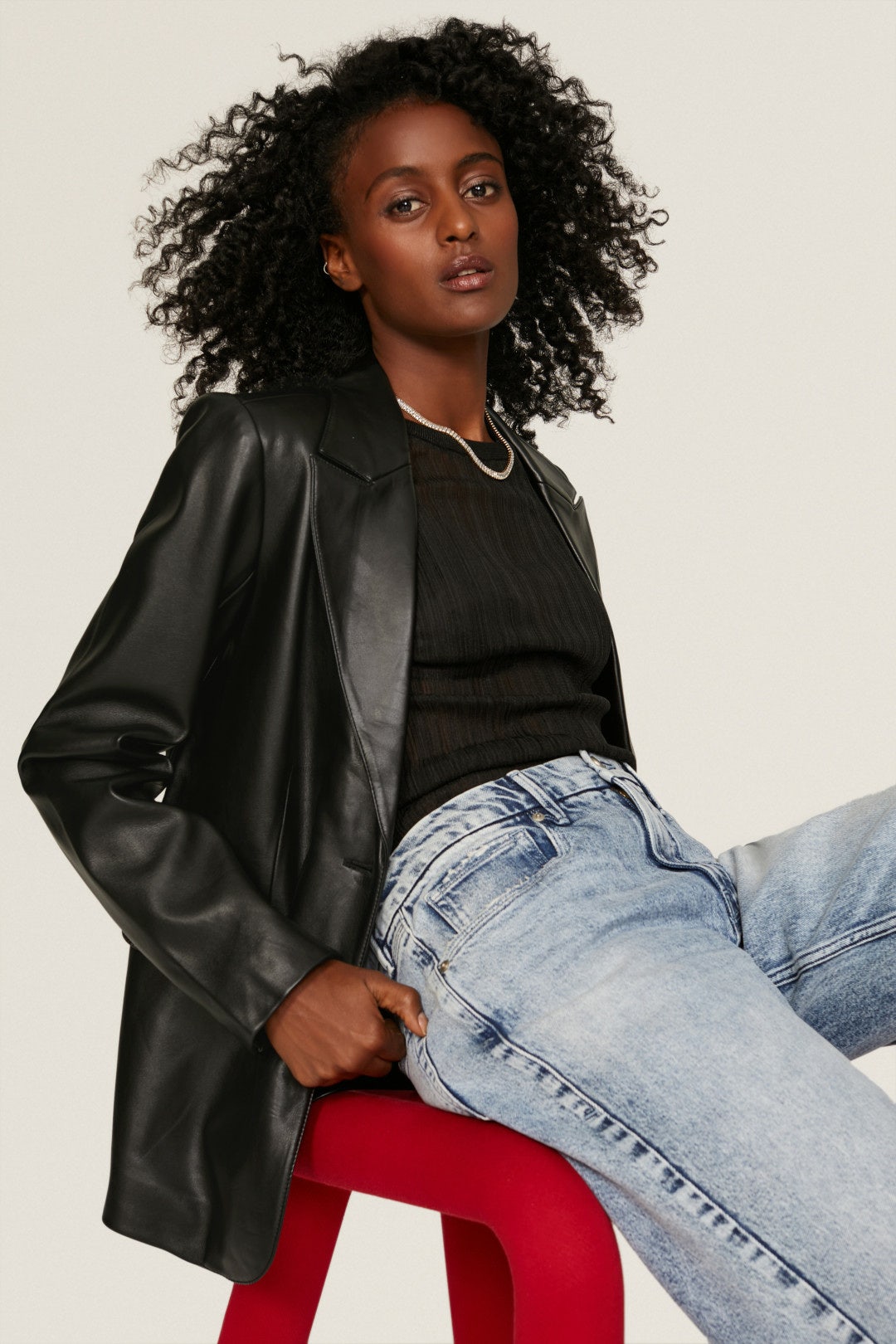 Better Than Leather Blazer by GOOD AMERICAN 3