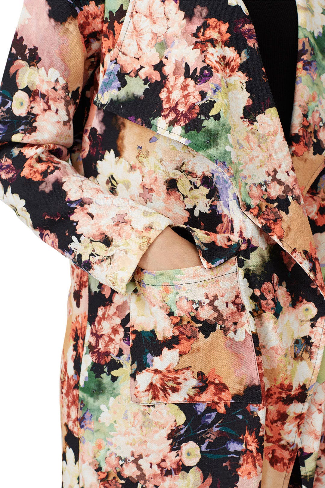 Dark Floral Duster Jacket by Badgley Mischka 3