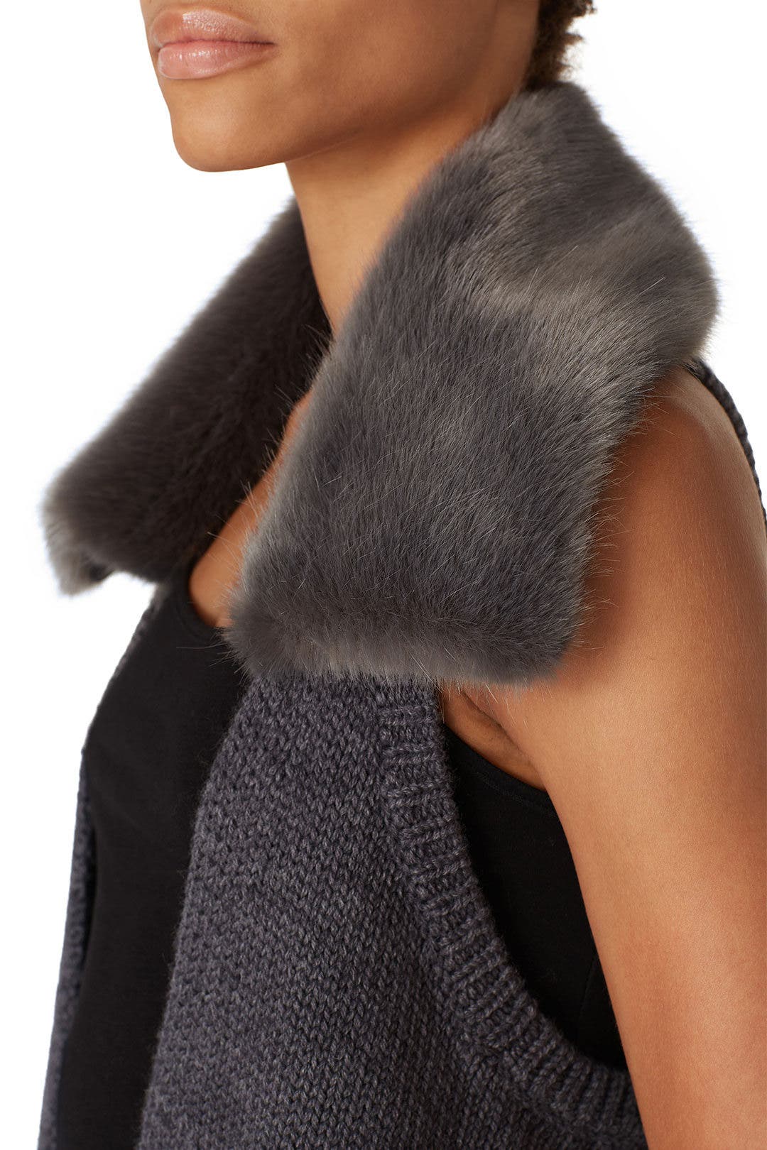 Faux Fur Collar Vest by KF/KaufmanFranco x RTR | Rent the Runway