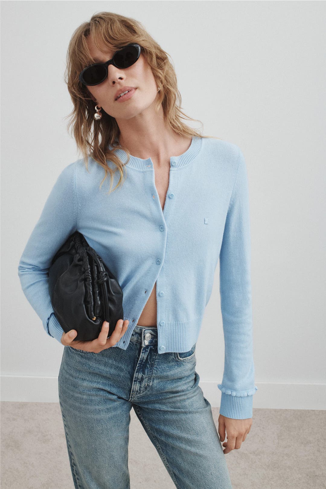 SANDOROサンドロ エイミー カーディガン Emile Cardigan With Ruffle Sleeve by Sandro | Rent the Runway