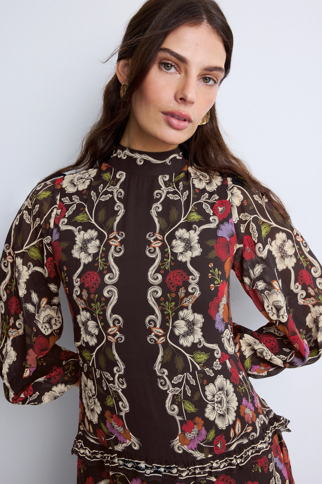 Rococo Flowers Tiered Maxi Dress by FARM Rio 3