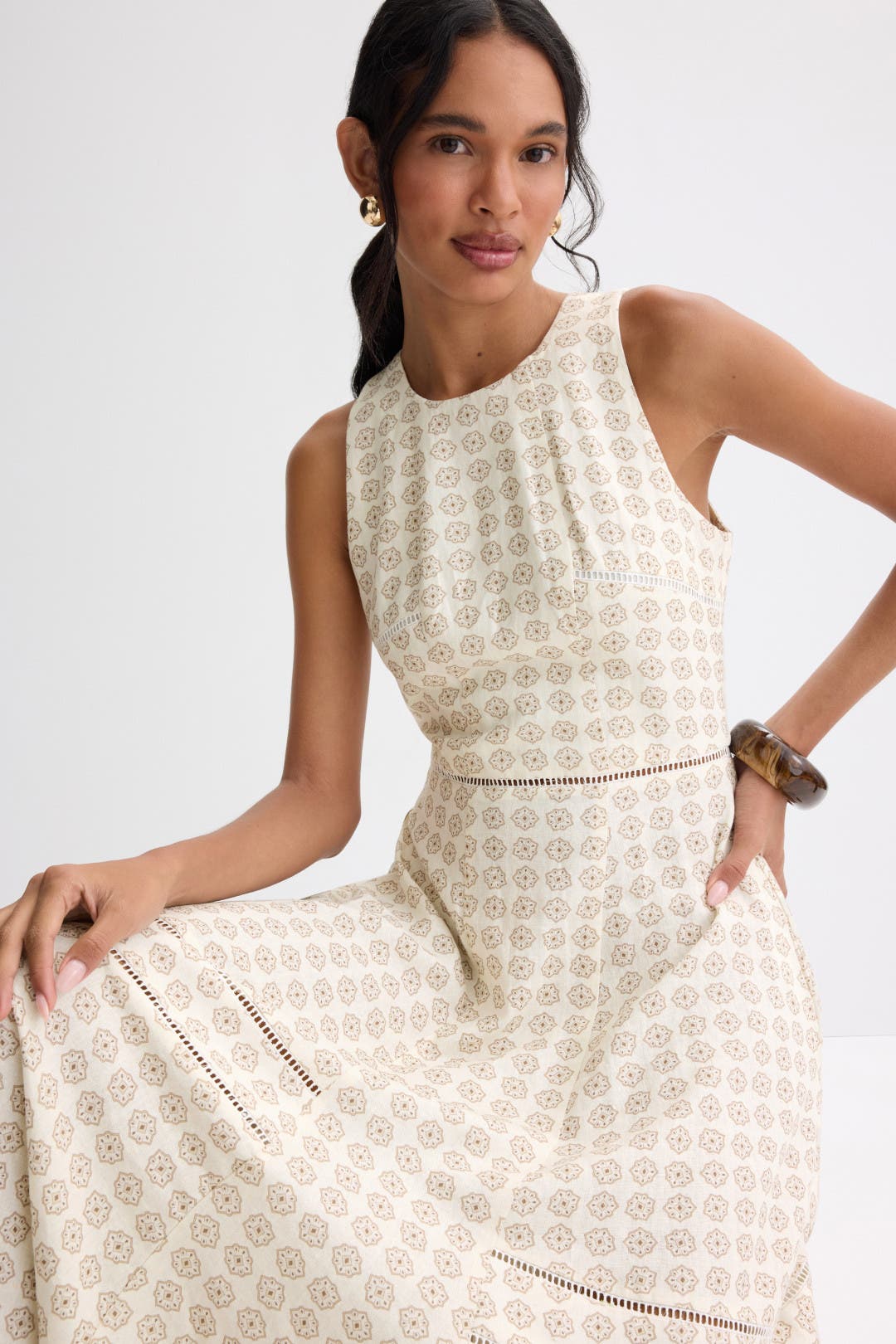 Sleeveless High Neck Midi Dress by Ted Baker London | Rent