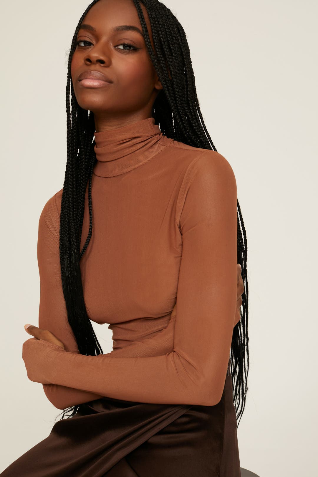 Brown Zadie Top by AFRM | Rent the Runway