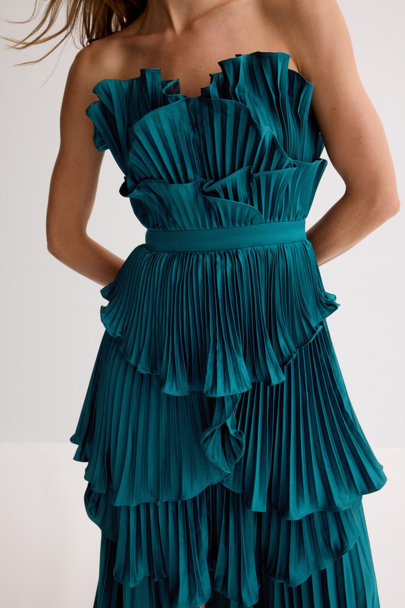 Judah Scallop Pleated Dress by AMUR - Photo 3