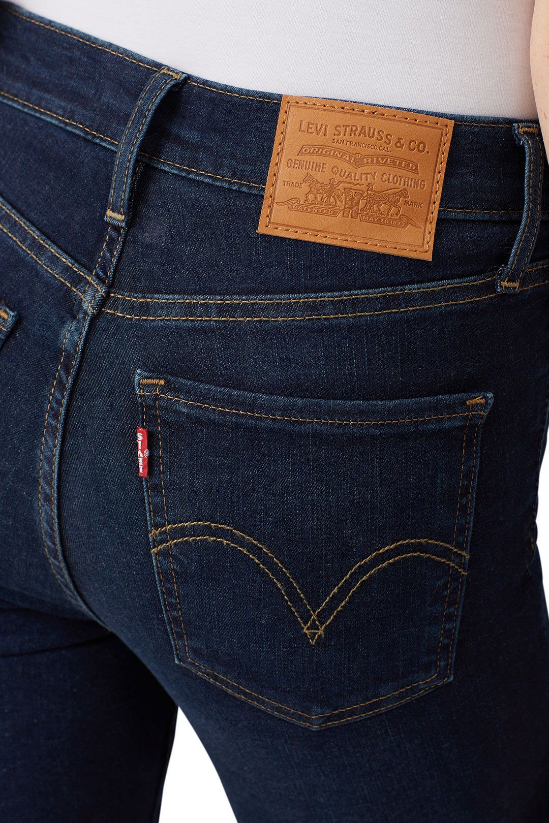 Dark Blue High Rise Super Skinny Jeans by Levi's 3