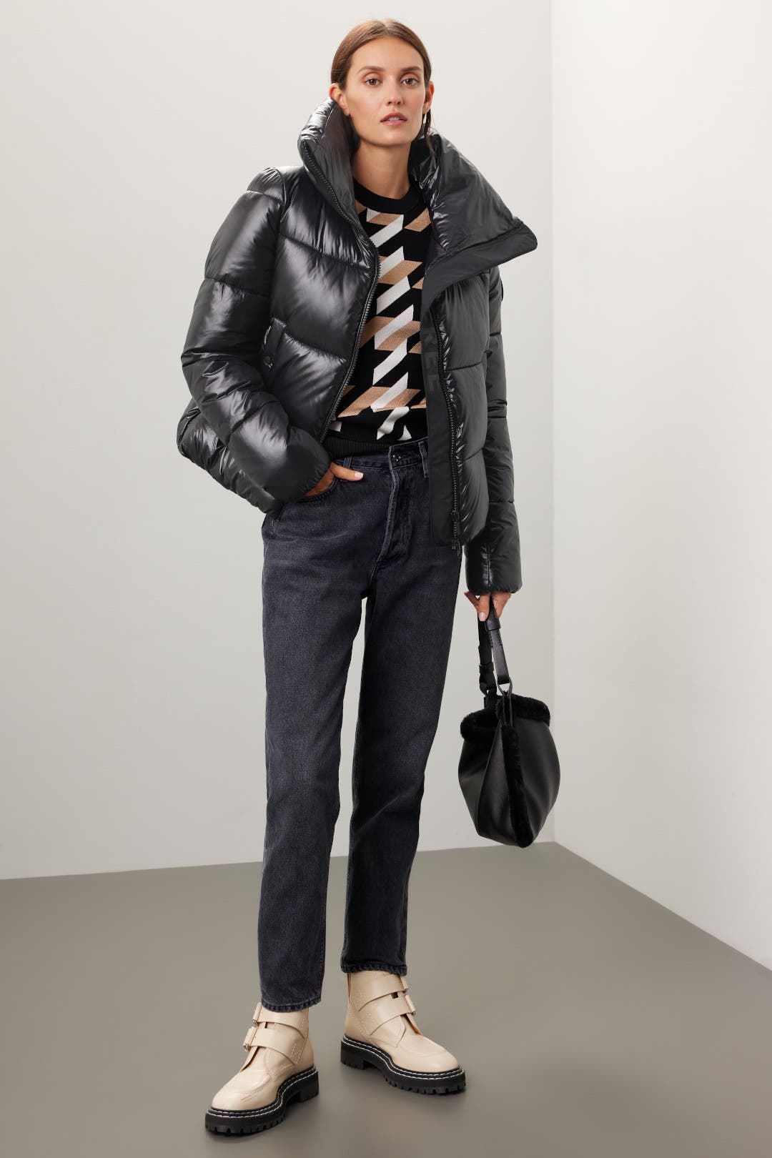 Black Isla Puffer Jacket by Save the Duck | Rent the Runway