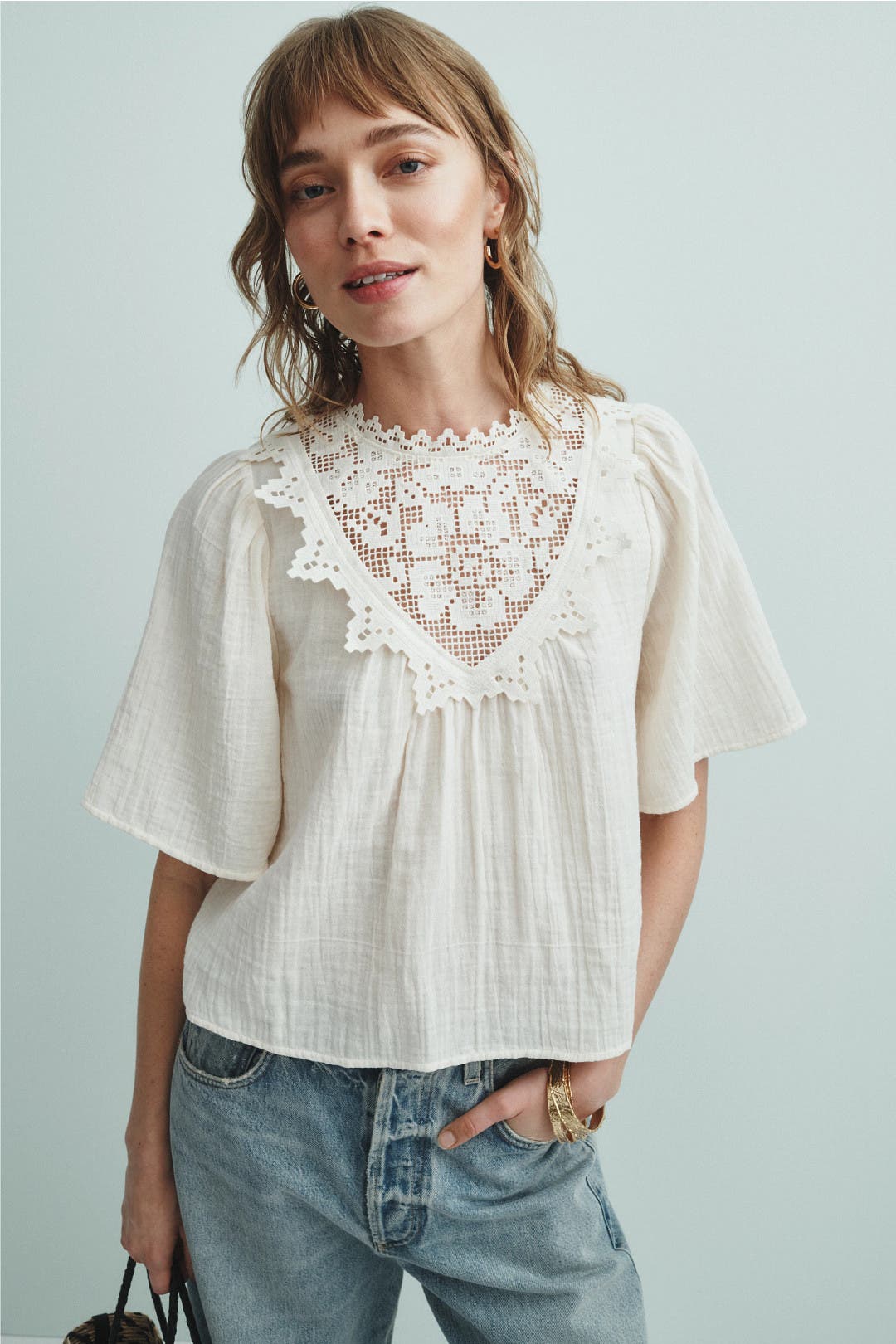 Lace Neck Top by Sea NY x RTR | Rent the Runway