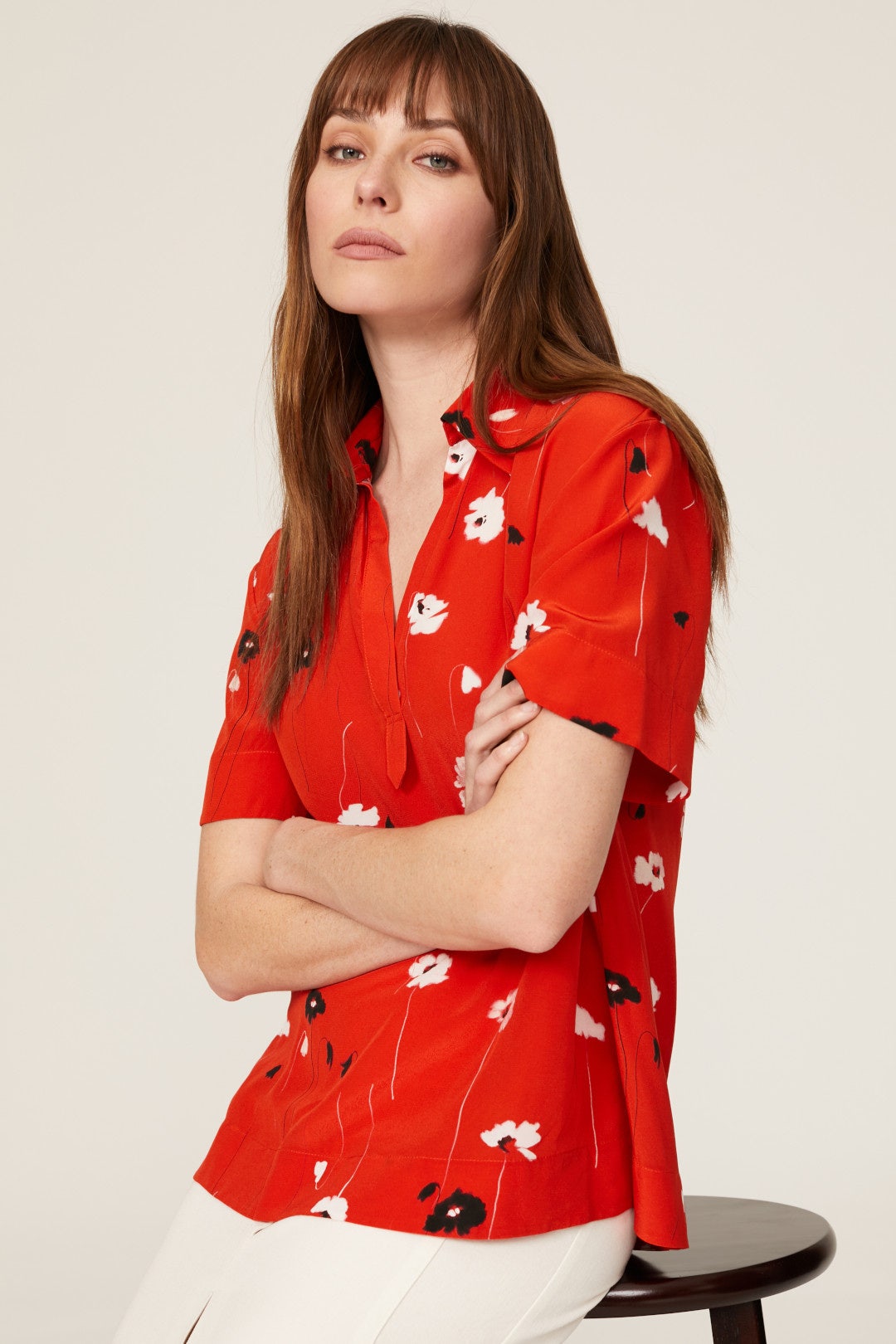 Red Collared Shirt by Jason Wu 3
