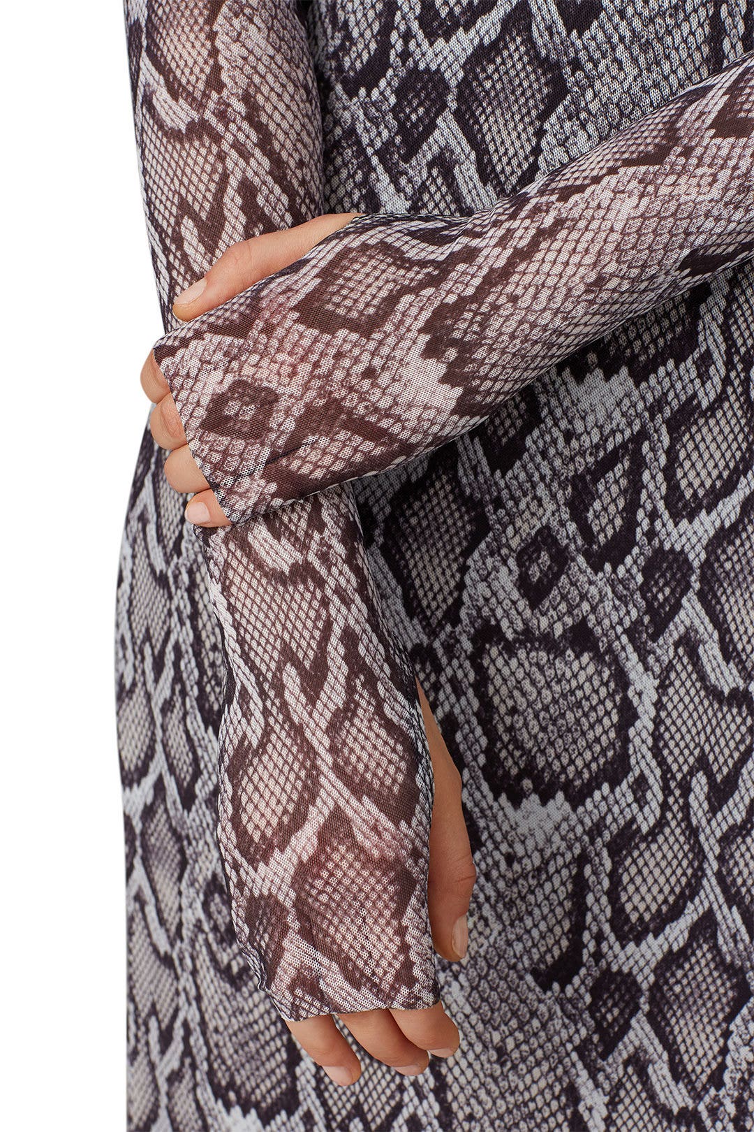 Shailene Snake Mesh Dress by AFRM 3