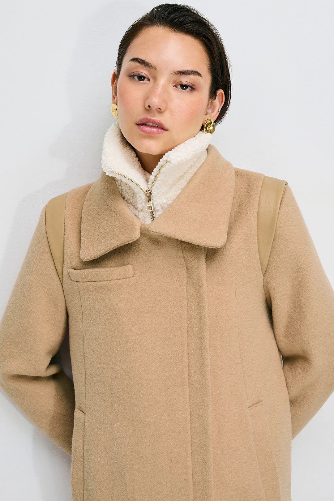 Kiana Collared Wool Coat by SOIA & KYO | Rent the Runway
