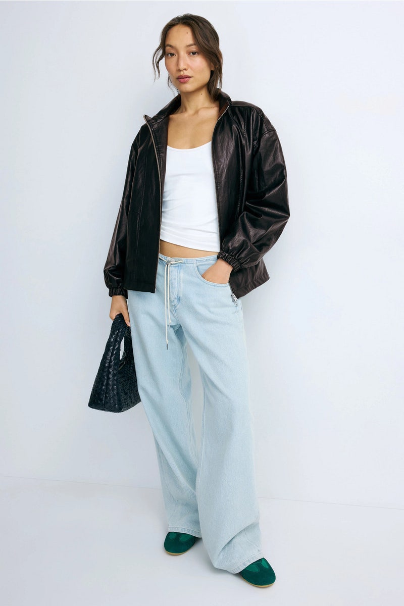 Vegan Leather Windbreaker Jacket by DUNST - Photo 3