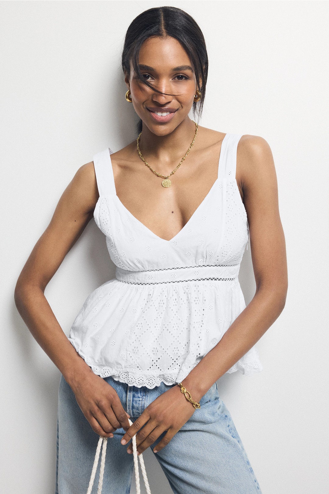 Eyelet Tank Top by Area Stars 3