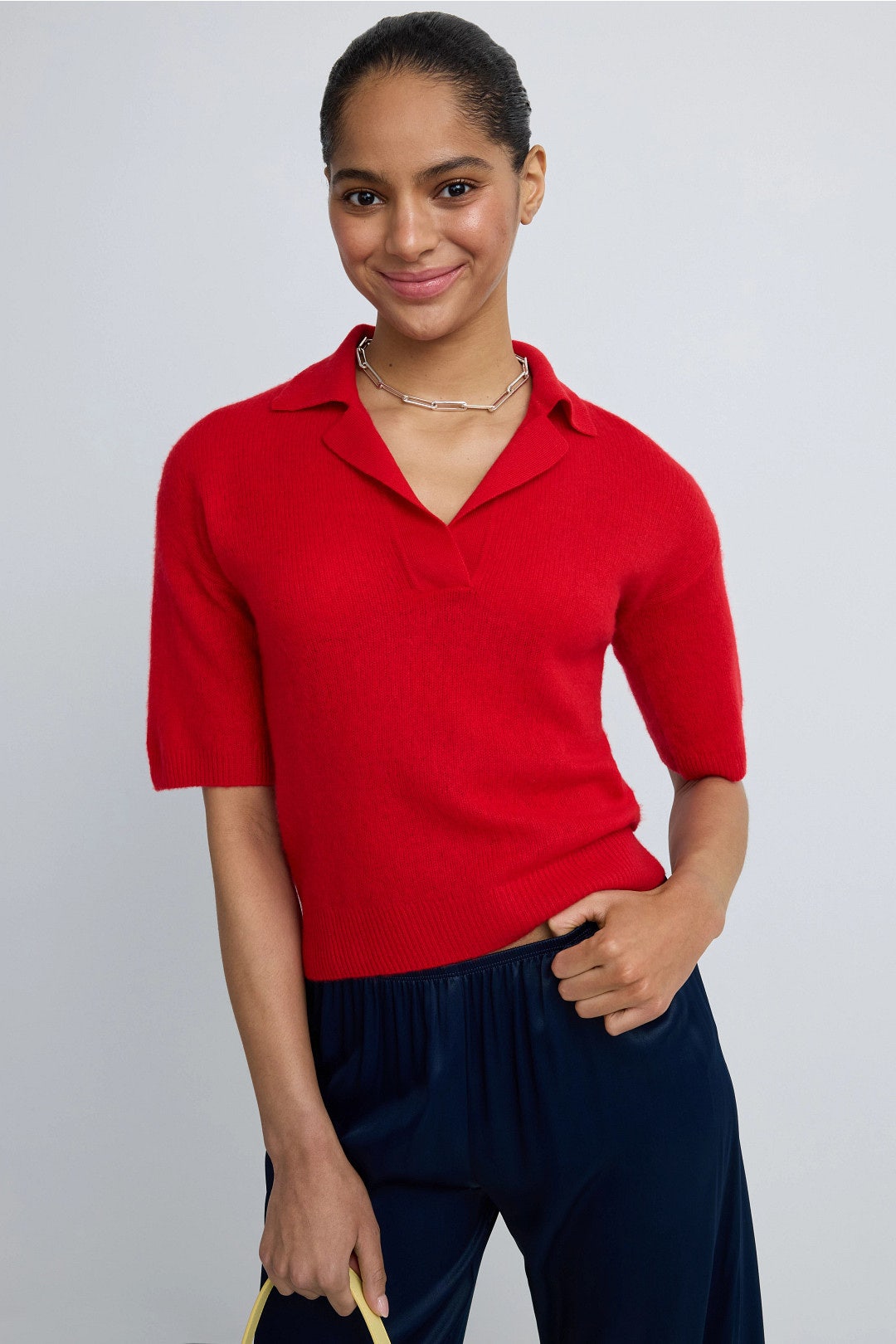 Cloud Cashmere Short Sleeve Polo by NAADAM 3