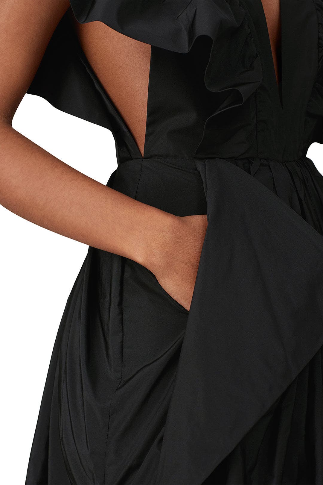 Black Deep V Mini Dress by Philosophy di Lorenzo Serafini