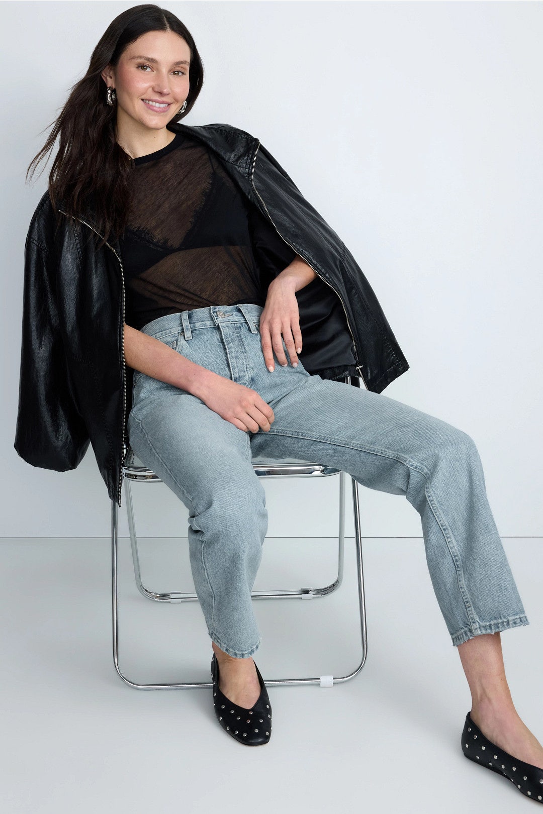 Calla Mid Rise Straight Ankle Jeans by DALA 3