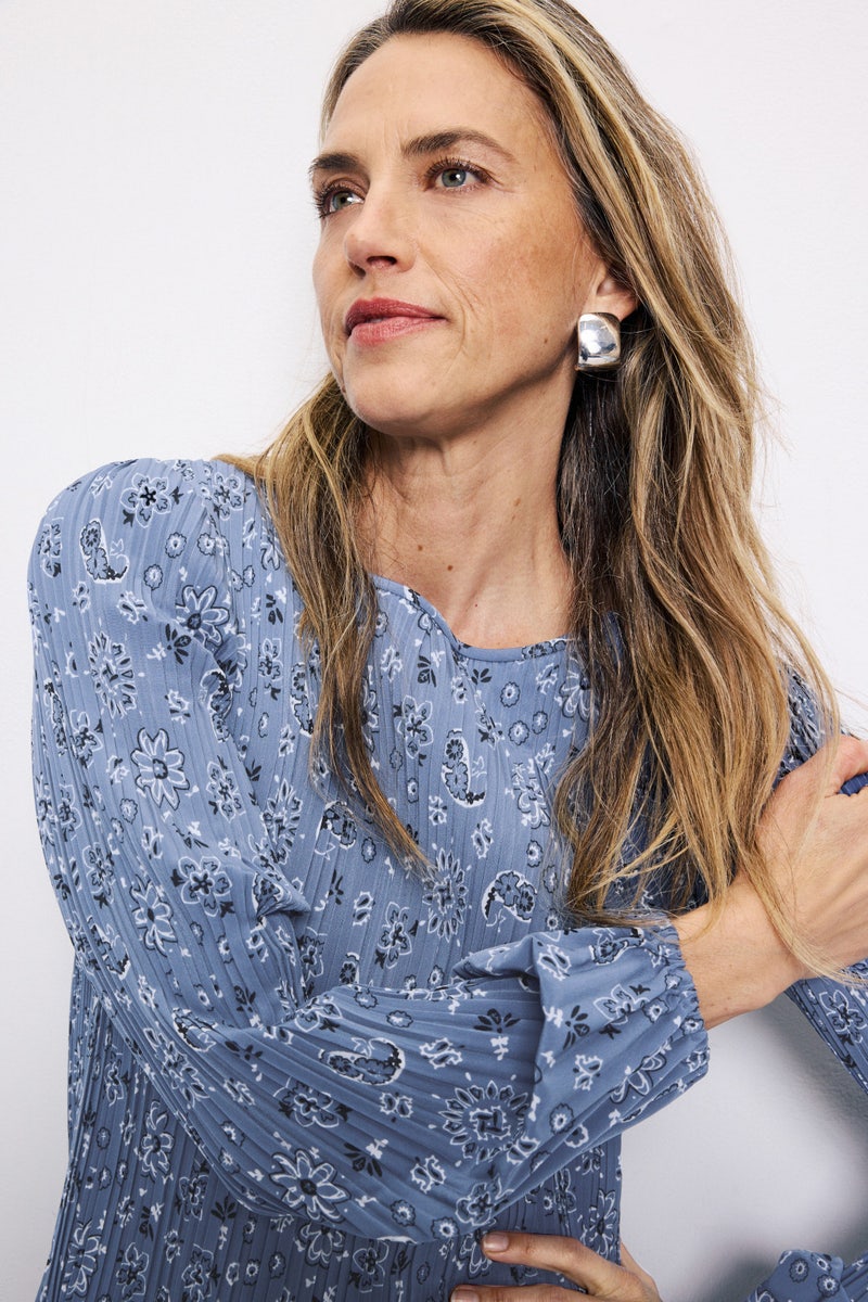 Blue Bandana Printed Mini Dress by Maje - Photo 3