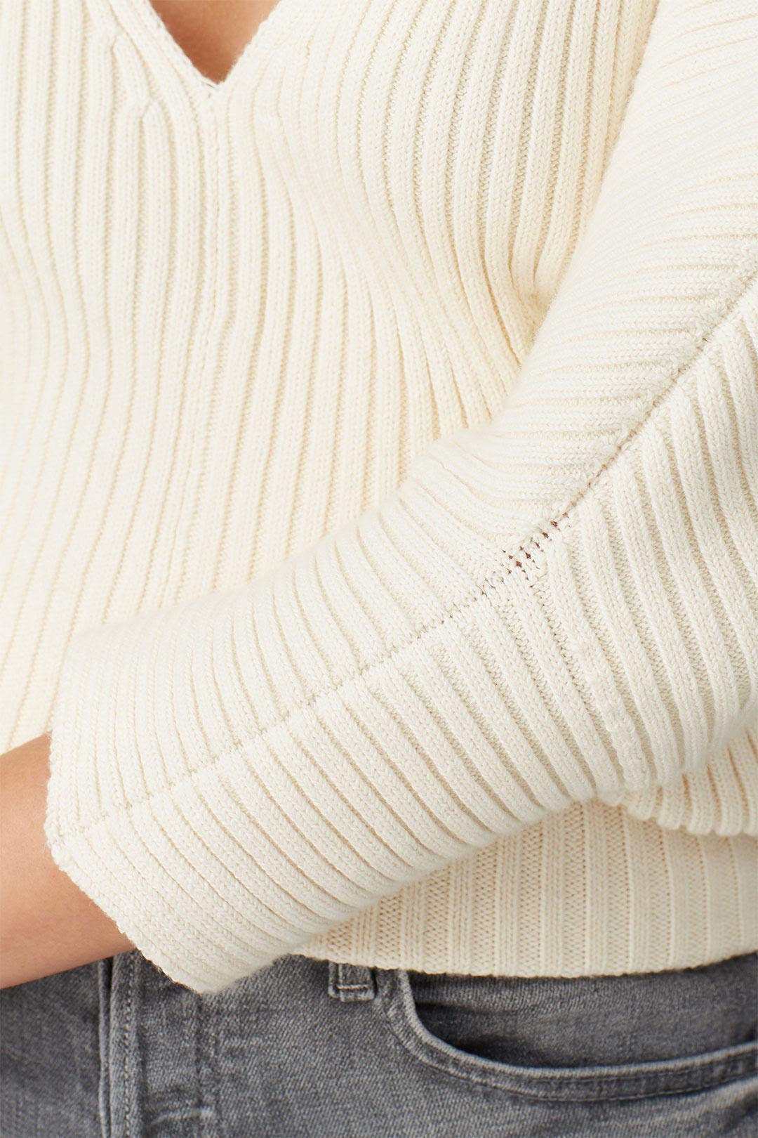 Cream Olia Sweater by Mara Hoffman 3