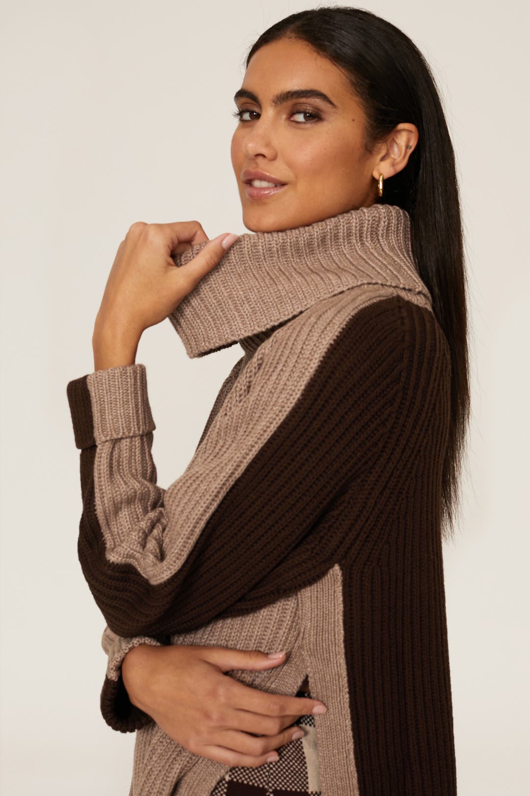 Brown Turtleneck Sweater by Peter Som x RTR | Rent the Runway