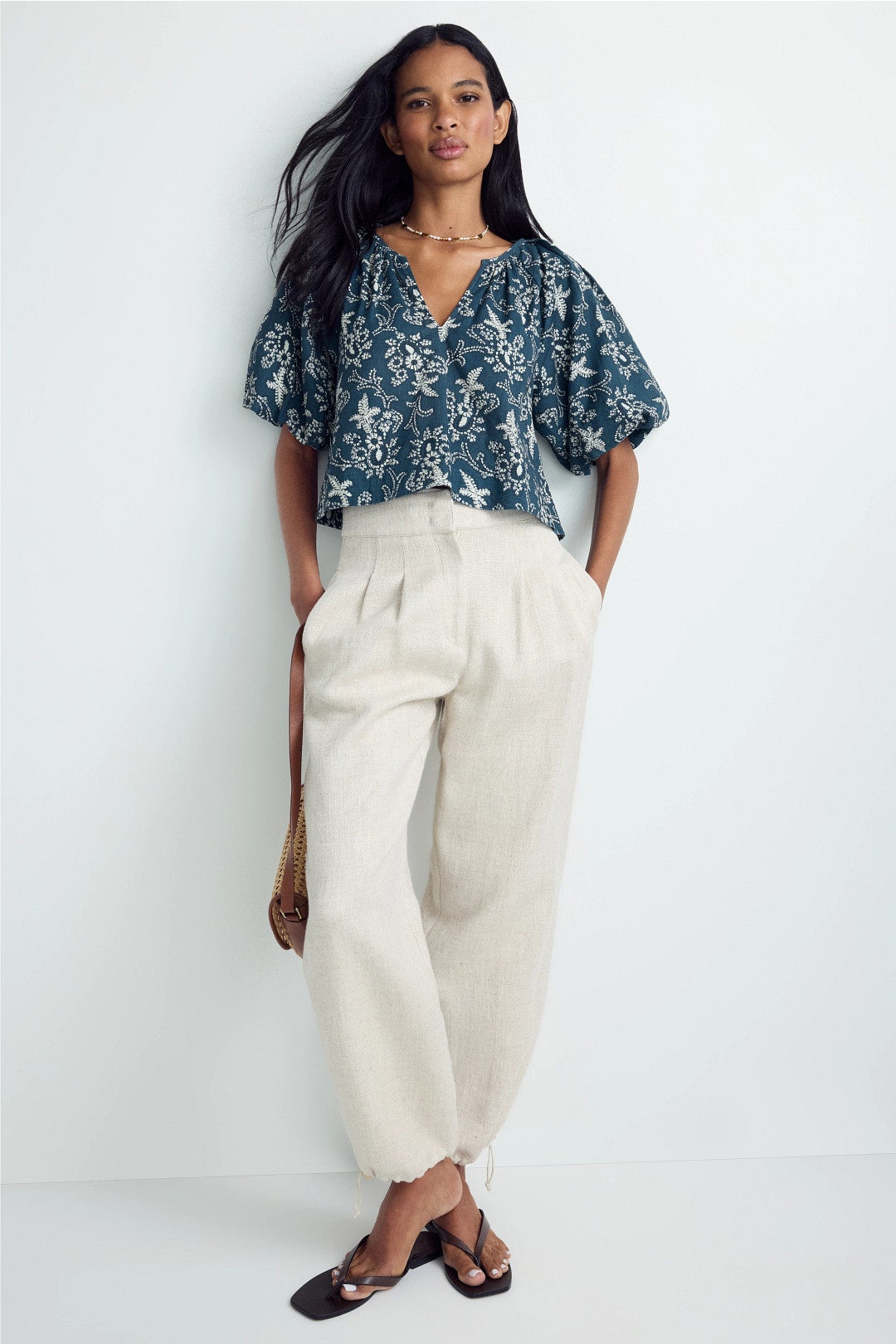 Blythe Floral Short Sleeve Top by The Great. 3